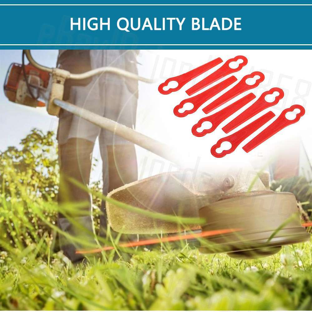 50/100Pcs Plastic Blades for Grass Trimmer Garden Weed Lawn Ozito