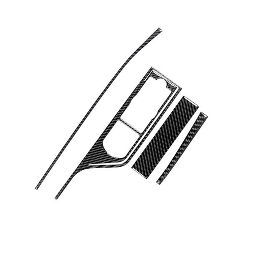 4Pcs Carbon Fiber Interior Gear Shift Kit Cover Trim For Jaguar XF 2009-2011 - Picture 5 of 12