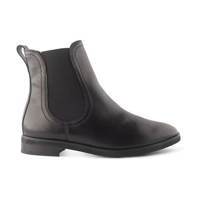 Elegant Black Premium Leather Ankle Boots With A High Heel