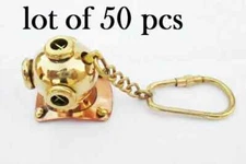 Nautical -Brass Diving Helmet Key chain Lot of 50 Pieces Diving Key chain