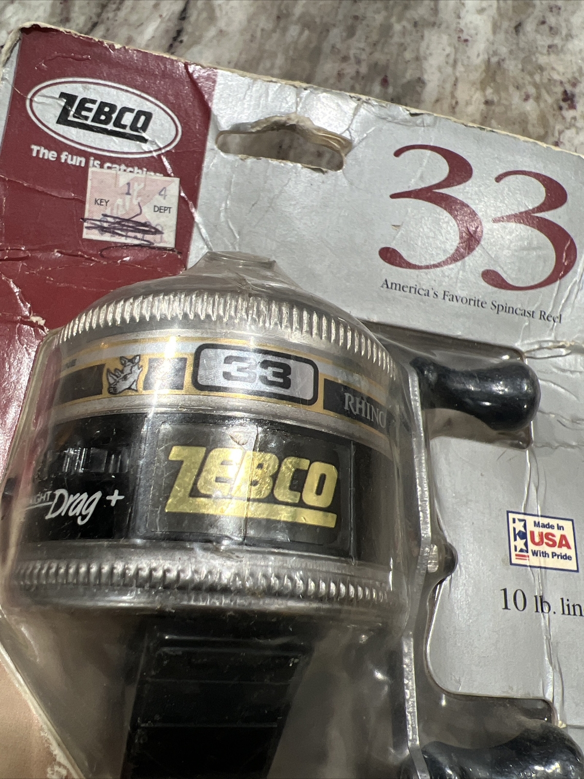 NOS 1996 Model Vintage Zebco33 Classic casting reel Made in USA Still in package