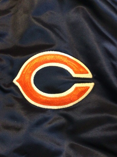 Giacca Bomber Vintage Starter Made in USA Raso NFL Chicago Bears Taglia L - Foto 3 di 11