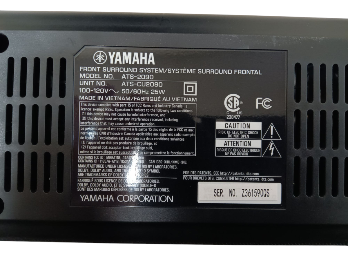Yamaha Front Surround System ATS-2080 w/ Yamaha Wireless Subwoofer 