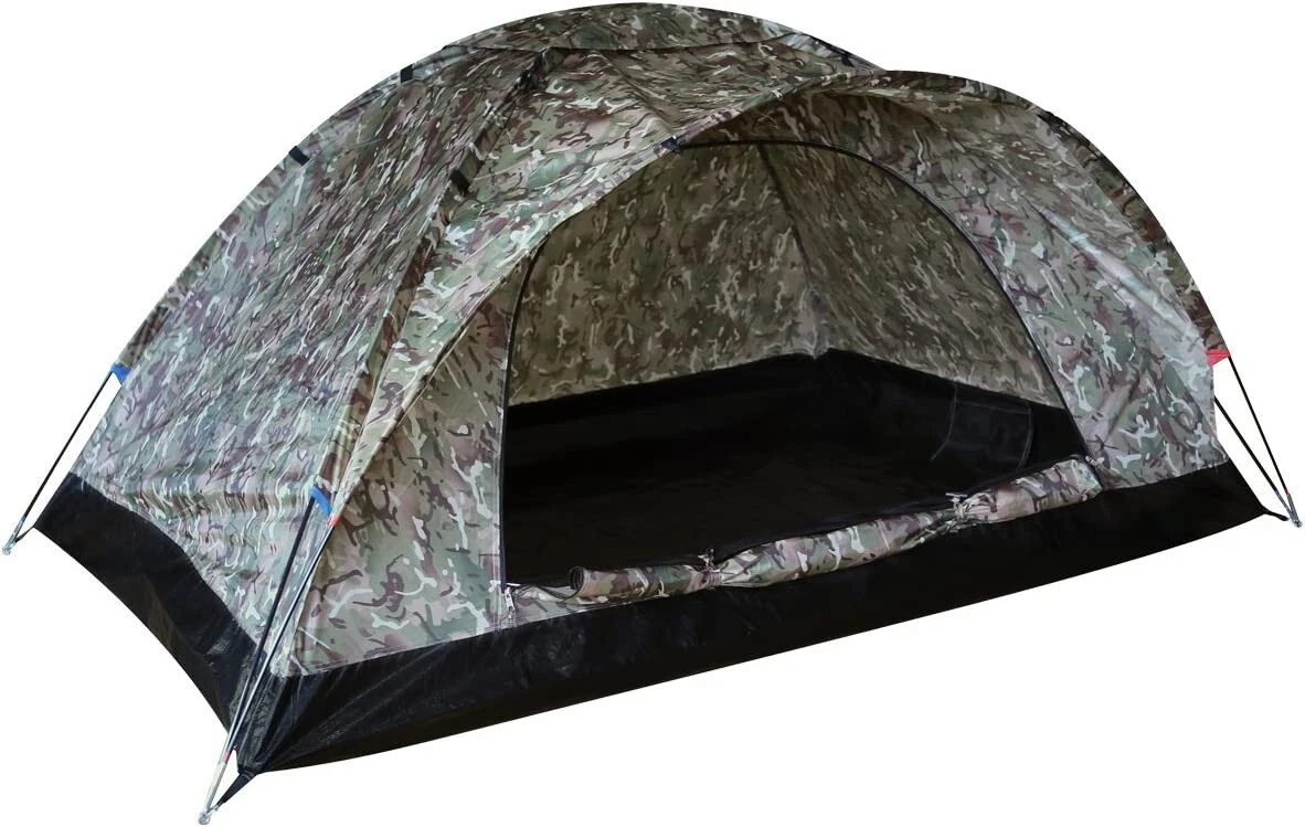 CAMPING TENT 2 MAN CADET OUTDOOR MONODOME FESTIVAL BTP CAMO POLYESTER CARRY BAG