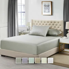 Split Top King 100% Tencel Lyocell Fitted Sheet Only 600 Thread Count Silky Soft