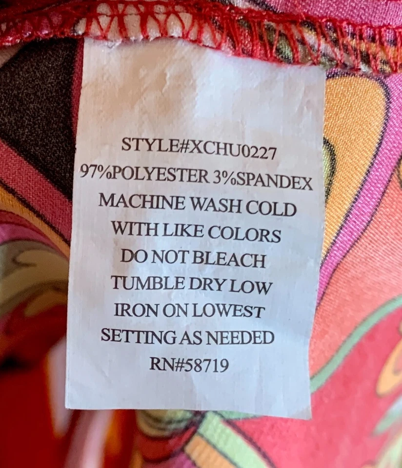 Blusa para mujer NY Collection multicolor manga 3/4 con volantes talla M Foto 4 de 4