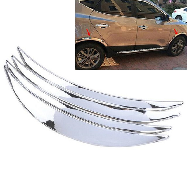 4Pcs 550MM Chrome Car SUV Fender Flares Wheel Arch Protector Lip
