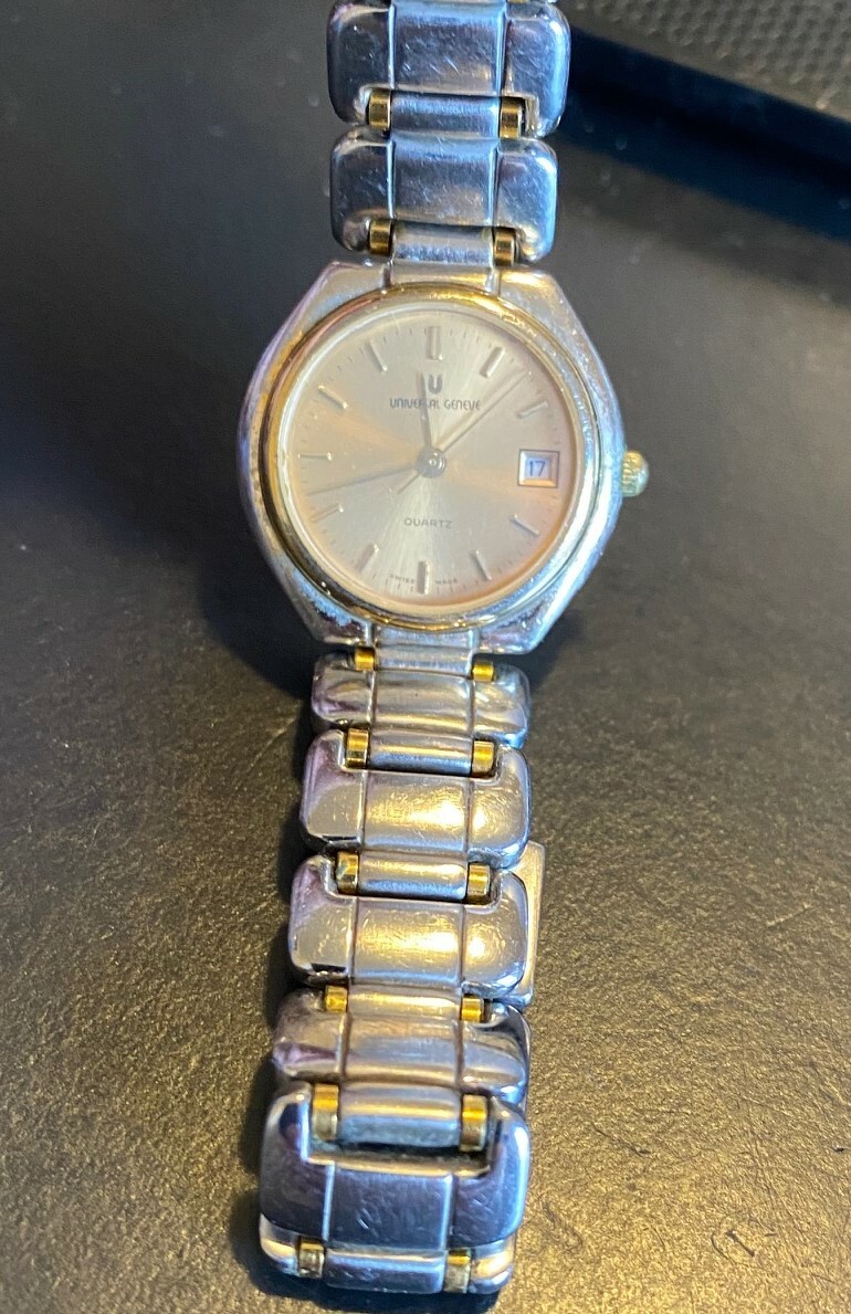 RARE Women\'s Silver Tone Swiss Universal Geneve Watch , Registered Model, Date RARE Women main image 4
