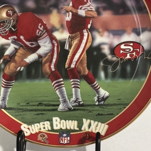 Bradford Exchange Joe Montana King of Comebacks - Super Bowl 23 - 49ers Plate - Picture 3 of 5