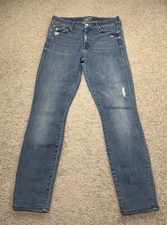 Mother  Jeans Looker Petite Distressed Denim Women's Size 26 x 26 Whiskers