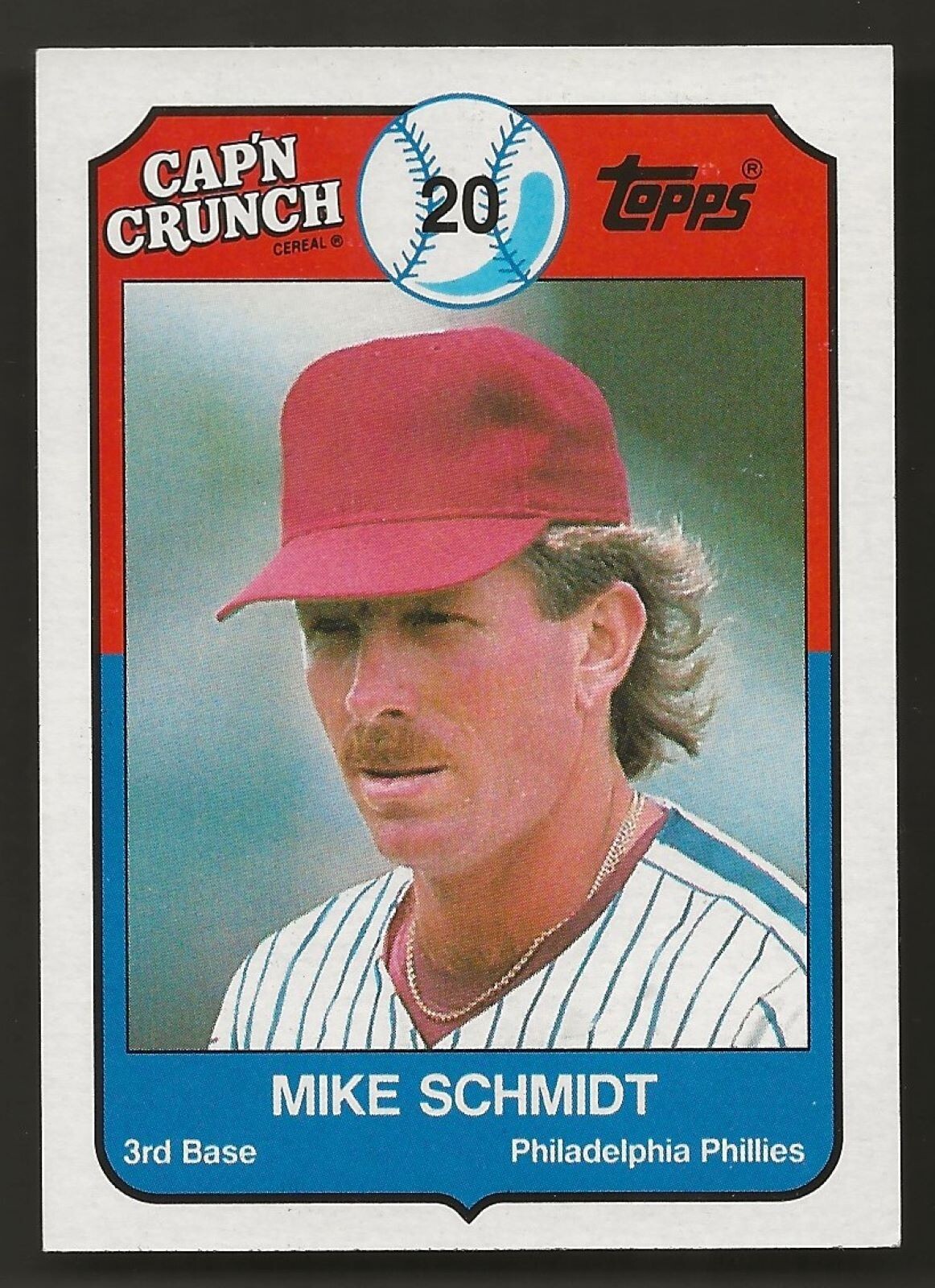 1989 Cap'n Crunch #16 Mike Schmidt MINT