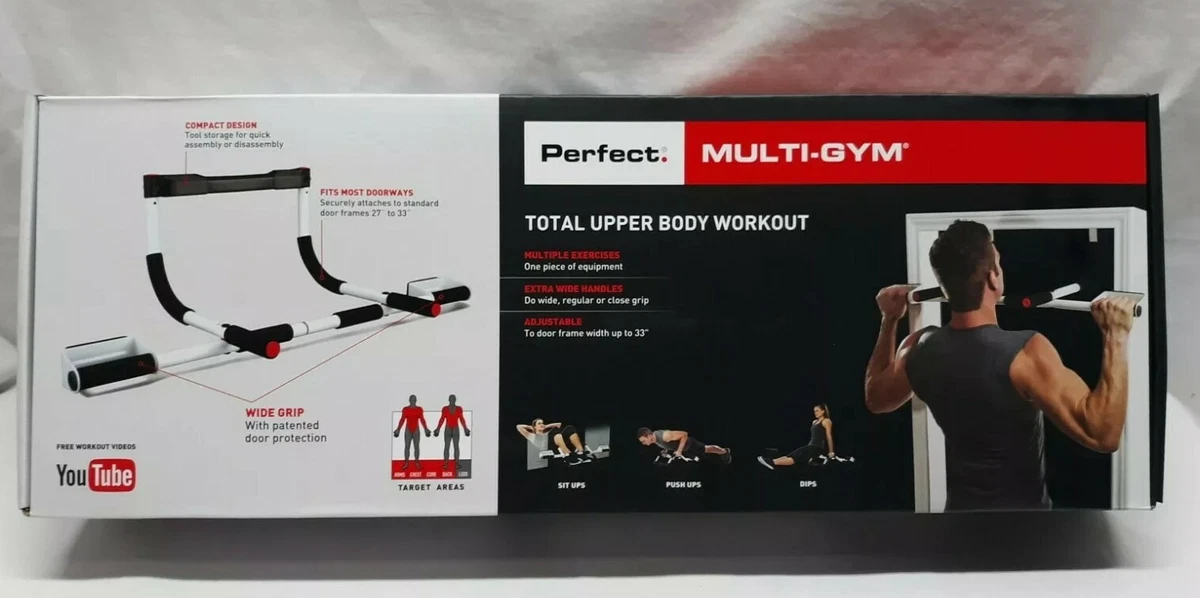 Perfect Pullup Poignées Pivotantes Lot De 2 - Barre De Traction Pour Porte - Home Gym - Rouge