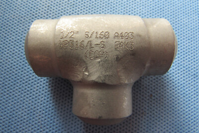 New 1/2'' SCH 160 SMLS Stainless Steel TEE Butt Weld BW Fitting A403-WP316/316L
