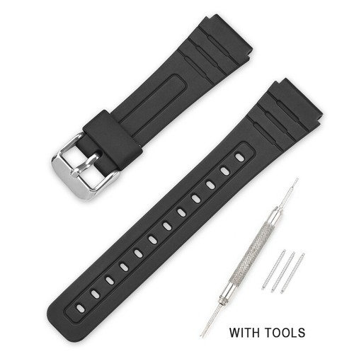 18mm Replacement Strap For Casio A168 A158 A159 F91W F84 F105 F108 AE1200 AE1300 - Foto 5 di 20