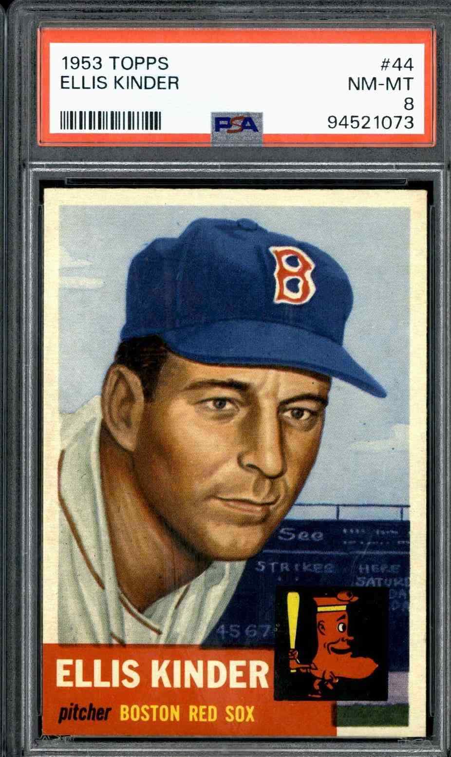 1953 Topps #44 Ellis Kinder - PSA 8