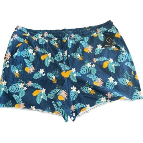 Original Use by Target pull on blue tropical print shorts size 3XL NWT