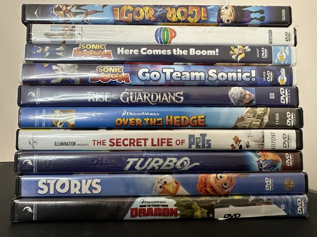Lot Of 10 Cartoons Igor Turbo Hop Over The Hedge Sonic Boom