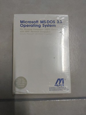 Microsoft Ms Dos 3.3 big box Sealed
