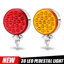 2X Amber/Red LED Dual Face Side Marker Light Brake Turn Signal Semi Truck Fender