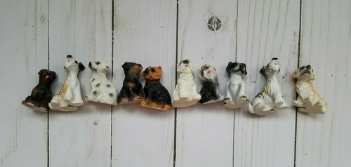 Porcelain Dog Figurines Lot 10 Dogs, Puppies - Picture 7 of 10