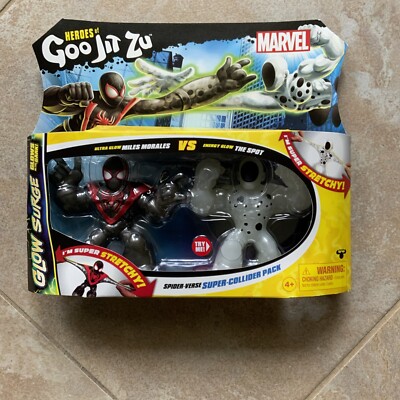 HEROES OF GOO JIT ZU MARVEL SPIDER MAN GLOW IN DARK SUPER COLLIDER PACK NEW