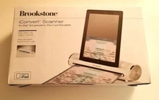 Brookstone iConvert Scanner for Apple Ipad 3rd Gen, Ipad 2 Tablets 771237 NEW