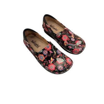 Alegria Debra professional clogs in the ''Paisley Party'' pattern.