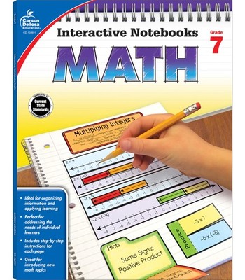 Carson Dellosa | Math Interactive Notebook | 7th Grade, 96pgs