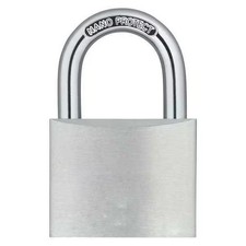 Padlock, Keyed Different, Standard Shackle, Rectangular Aluminum Body, Hardened
