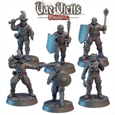 "Blood  Gold Mercenaries x6 lot" Vae Victis Miniatures D D Mordheim Frostgrave