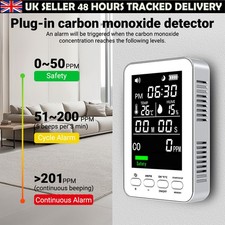 5in1 Carbon Monoxide Detector Warning Alarm Sensor  Temperature Humidity Monitor