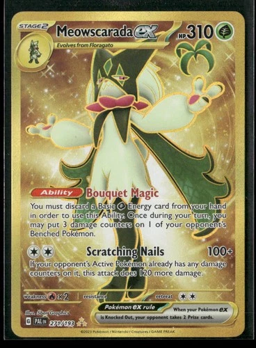 Meowscarada ex 271/193 Hyper Rare Paldea Evolved Pokemon NM/M