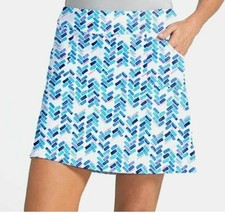 Fresh Produce Blue/Purple Patterned A Line Mini Skort- Size Medium