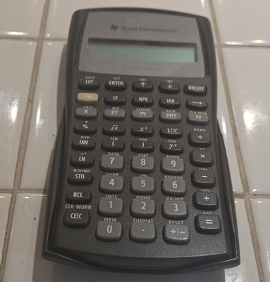 Texas Instruments BA II Plus Financial Handheld Calculator LCD Battery w/ Cover
