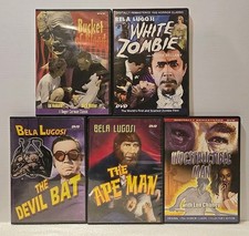 VINTAGE HORROR DVD MOVIE LOT OF 5: Bela Lugosi, Lon Chaney & Roger Corman 