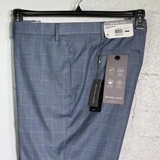 Michael Kors Men's Classic Fit Spring Performance Pants Light/Blue 42x30 95