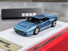 DMH 1:64 Ice Blue 1984 288 GTO Racing Sports Model Diecast Resin Car