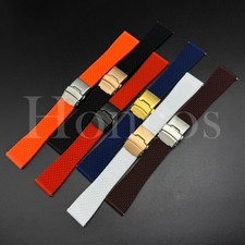 18-22 MM Mesh Rubber Silicone Watch Strap Band Clasp Fits Casioak Quick Release
