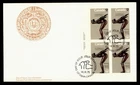 DR WHO 1975 CANADA FDC OLYMPICS SPORTS BLOCK R29480