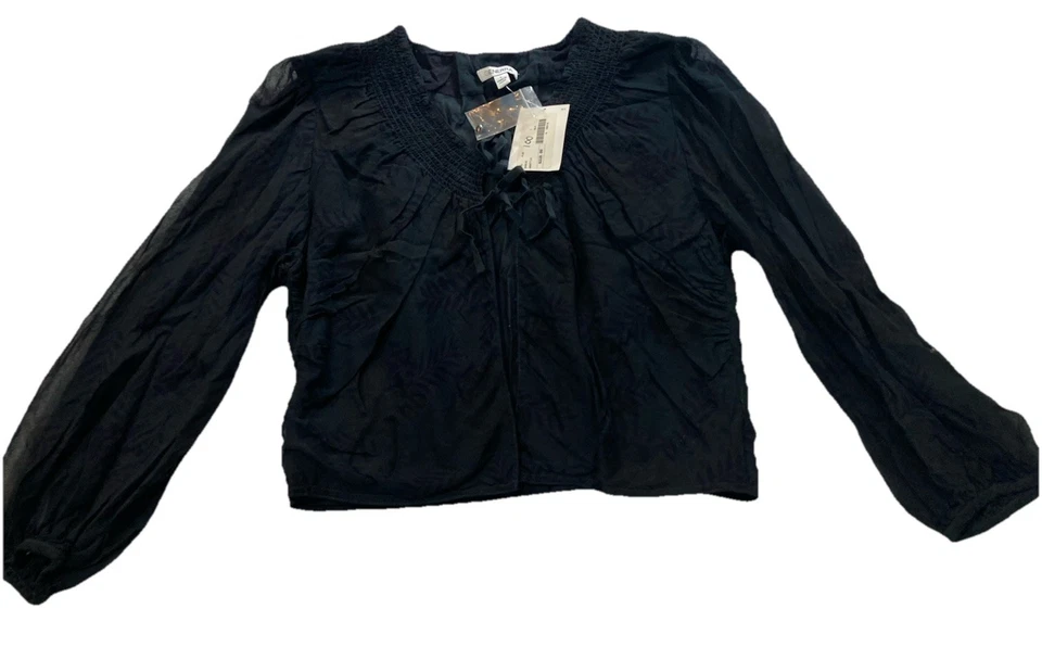 Generra женщин простыня длинным рукавом блузка богемный романтический со сборками декольте - Изображение 3 из 4