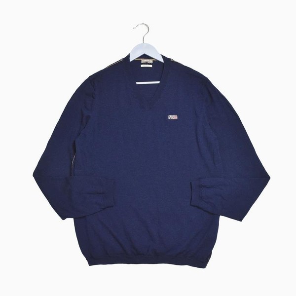 Men Napapijri Sweater Navy Wool 40 /L / 48