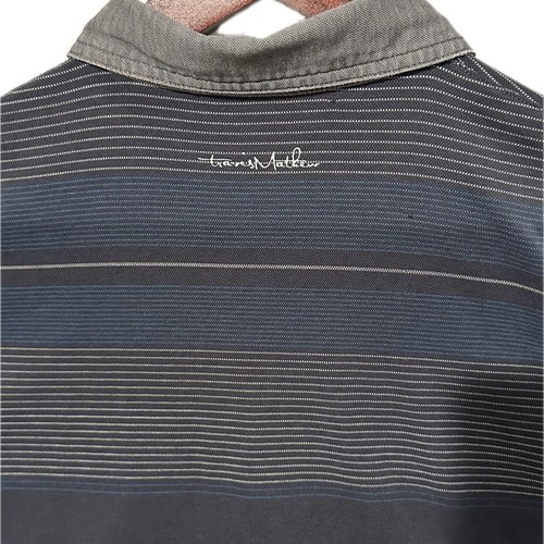 Travis Mathew’s Men's Blue and Gray Striped Polo Shirt Size Large - Picture 4 of 11