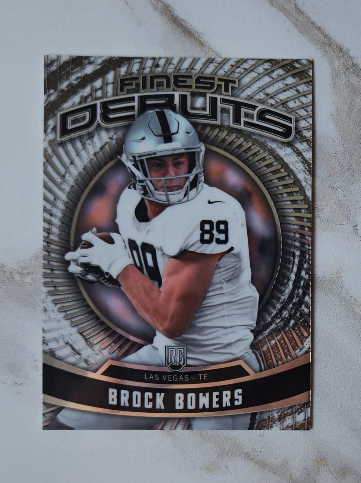 2024 Topps Finest Brock Bowers RC Rookie Finest Debuts Checkerboard #D-7