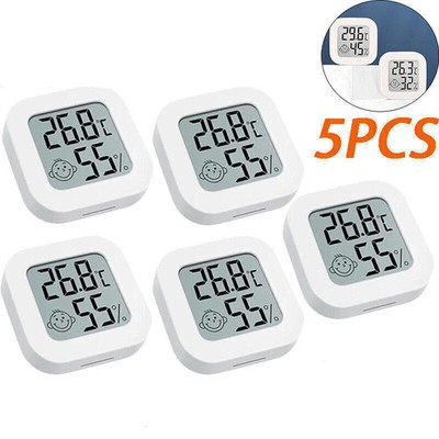 5Stk Mini Digital Hygrometer Thermometer Temperatur Luftfeuchtigkeitmessgerät