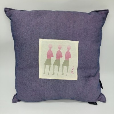 FUBU Pillow Home Collection Accent Pillow Ladies Skirts Afros Purple Rare 