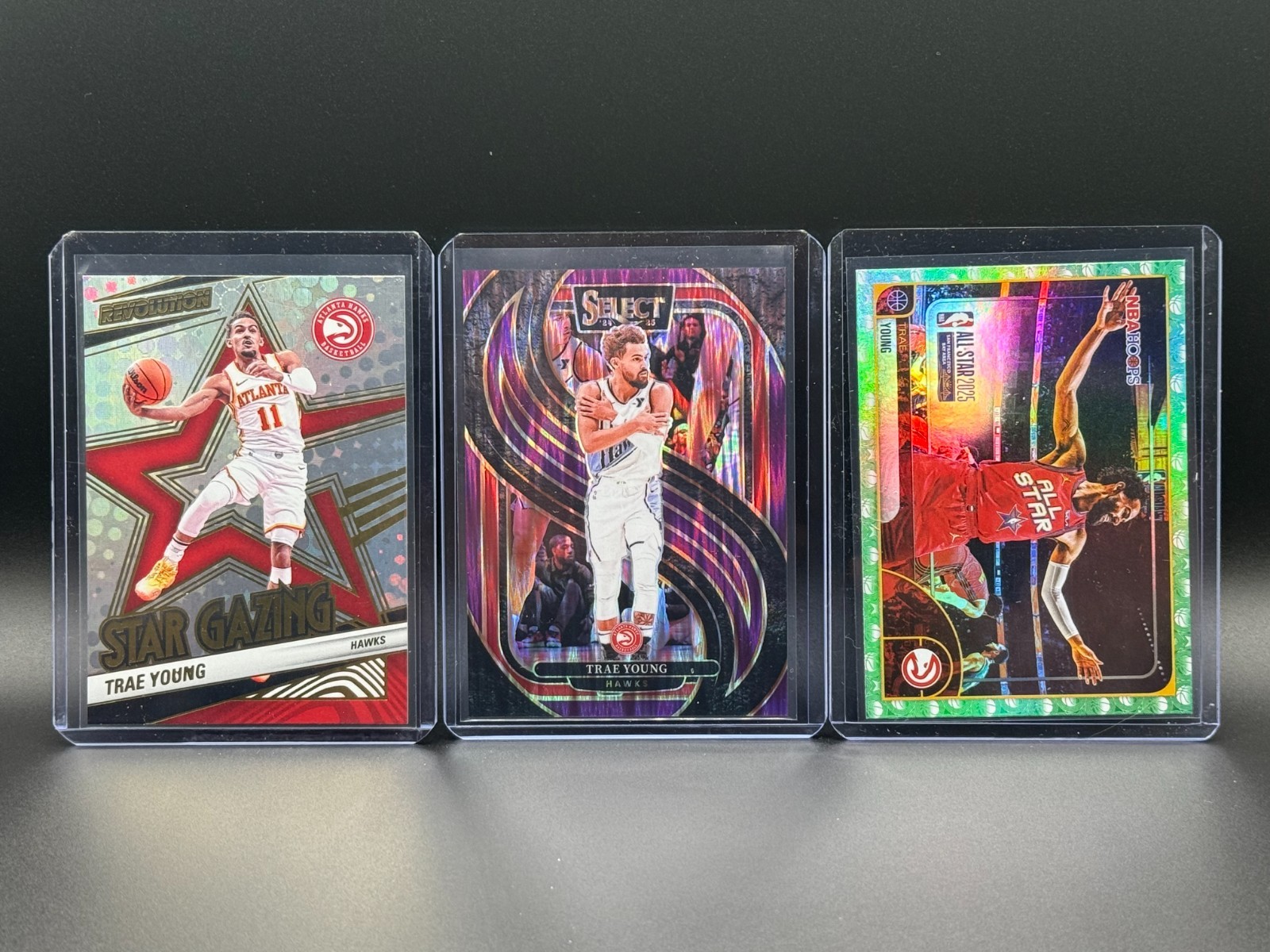 2024-25 Panini Select Premier Level Purple Flash Prizm /249 Trae Young #123