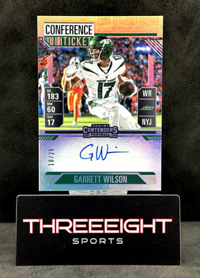 2024 Contenders, GARRETT WILSON  /25 Silver Auto #VT-GWN - NEW YORK JETS
