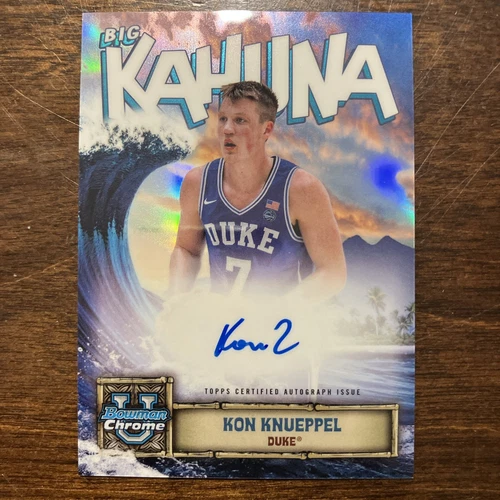 2024-25 Bowman University Chrome KON KNUEPPEL #BKA-KK Big Kahuna Auto SSP Duke