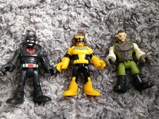 IMAGINEXT FIGURES Super Hero & Villains Used 3" 2 x batman 1 x ras al gul