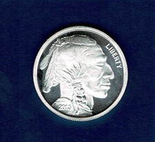 1 Oz .999 FINE SILVER BUFFALO 2015 INDIAN HEAD BUFFALO ROUND BULLION PROOF LIKE 92.99 per troy oz